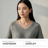 ハシバミ ネックレス レディース チェーン HASHIBAMI シルバー カジュアル シンプル 天然石 ヘマタイト ワンタッチ マグネット ポーチ付き 重ね付け おしゃれ 可愛い 上品 大人 ブランド 円盤型 45cm HB2100245