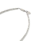 ハシバミ ネックレス レディース チェーン HASHIBAMI シルバー カジュアル シンプル 天然石 ヘマタイト ワンタッチ マグネット ポーチ付き 重ね付け おしゃれ 可愛い 上品 大人 ブランド 円盤型 45cm HB2100245