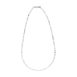 ハシバミ ネックレス レディース チェーン HASHIBAMI シルバー カジュアル シンプル 天然石 ヘマタイト ワンタッチ マグネット ポーチ付き 重ね付け おしゃれ 可愛い 大人 ブランド 立方体 (横長) 52cm HB2100246