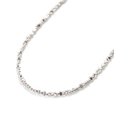 ハシバミ ネックレス レディース チェーン HASHIBAMI シルバー カジュアル シンプル 天然石 ヘマタイト ワンタッチ マグネット ポーチ付き 重ね付け おしゃれ 可愛い 大人 ブランド 立方体 (横長) 52cm HB2100246