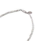 ハシバミ ネックレス レディース チェーン HASHIBAMI シルバー カジュアル シンプル 天然石 ヘマタイト ワンタッチ マグネット ポーチ付き 重ね付け おしゃれ 可愛い 大人 ブランド 立方体 (横長) 52cm HB2100246