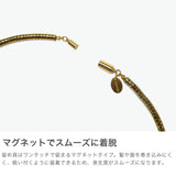 ハシバミ ネックレス レディース HASHIBAMI ゴールド シンプル スネークチェーン 太め マグネット ワンタッチ ポーチ付き 短め ヘマタイト かわいい おしゃれ アクセサリー 43cm 天然石 HB2100247