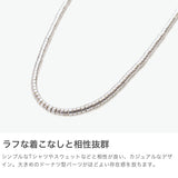 ハシバミ ネックレス レディース チェーン HASHIBAMI 天然石 ヘマタイト 留め具 マグネット ワンタッチ ポーチ付き 重ね付け シンプル おしゃれ 大人 女性 20代 30代 ドーナツ(大) シルバー 45cm HB2100249