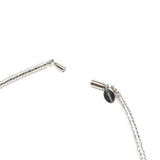 ハシバミ ネックレス レディース チェーン HASHIBAMI 天然石 ヘマタイト 留め具 マグネット ワンタッチ ポーチ付き 重ね付け シンプル おしゃれ 大人 女性 20代 30代 ドーナツ(大) シルバー 45cm HB2100249