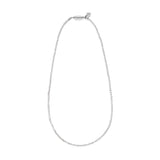 ハシバミ ネックレス レディース HASHIBAMI シルバー シンプル ボールチェーン風 マグネット ワンタッチ ポーチ付き ヘマタイト かわいい おしゃれ アクセサリー 2.5mm玉 45cm 天然石 HB2100250