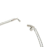 ハシバミ ネックレス レディース チェーン HASHIBAMI 天然石 ヘマタイト 留め具 マグネット ワンタッチ ポーチ付き 重ね付け シンプル おしゃれ カジュアル 普段使い 大人 20代 30代 瓦型 シルバー 43cm HB2100253