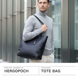 【正規取扱店】 エルゴポック トートバッグ メンズ HERGOPOCH バッグ トート レザー 本革 革 ブランド 日本製 牛革 ファスナー シンプル ビジネス A4 ジャパニーズファームレザー JF-TT