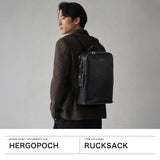 【正規取扱店】 エルゴポック リュック メンズ ブランド ビジネスリュック おしゃれ HERGOPOCH 本革 革 レザー リュックサック 通勤 ビジネス PC 13インチ A4 ER エンボスレザー バックパックver.2 ER-BP2