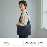 ホーボー ショルダーバッグ メンズ レディース 斜めがけバッグ 大きめ A4 hobo バッグ 斜めがけ ブランド 大人 軽量 軽い コットン 綿 丈夫 ショルダー カジュアル 日本製 15L AZUMA SHOULDER BAG M LIGHT CANVAS HB-BG4518