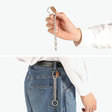 ホーボー キーホルダー 金具 革 hobo リング チェーン カラビナ キーリング ブランド メンズ レディース 真鍮 マット 艶なし 本革 日本製 CARABINER CHAIN KEY RING MATTE BRASS with SHRINK COW LEATHER HB-A4502