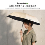 イノベーター 折りたたみ傘 メンズ レディース 軽量 晴雨兼用 innovator 手動 傘 折りたたみ 日傘 大きめ 手開き 軽い カラビナ付き UVカット 完全遮光 遮熱 紫外線カット 60cm Radi-cool IN-RDC-60M