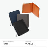 IS/IT マネークリップ 財布 イズイット 小銭入れ付き 革 カード ブランド メンズ 小銭 本革 牛革 レザー 札ばさみ L字ファスナー 薄い コンパクト お札 ダッチ 小銭入れ付きマネークリップ カード段5 977601