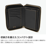 IS/IT 二つ折り財布 メンズ レディース コンパクト イズイット ブランド 本革 牛革 革 ミドル財布 ラウンドジップ 小銭入れあり おしゃれ 上品 大人 モノクロ ラウンドファスナーミドルウォレット 967604