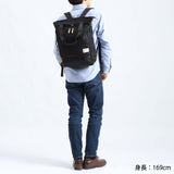 Mustash on-time tote bag Men's ladies za with zipper MOUSTACHE ON TIME Backpack Vertical Brand business commuting to school A4 Nylon Notebook PC 2WAY Rucksack 2WAY Tote Tote business trip JKA-2011