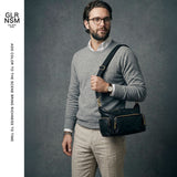 【日本正規品】 ジャスエムビー ショルダーバッグ メンズ レディース 斜めがけバッグ ブランド JAS M.B. 本革 レザー 牛革 革 斜めがけ 小さめ 大人 上品 2WAY A5 Oiled nubuck leather Wing Traveler S NL-003