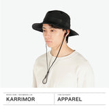 カリマー ハット メンズ レディース ブランド KARRIMOR 帽子 夏 汗染み 防止 汗止めテープ 吸水速乾 防水 防水透湿 抗菌防臭  軽量 軽い 持ち歩き サイズ調整 サイズアジャスター あご紐 アウトドア WTX LT rain hat 200169