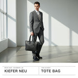 キーファーノイ トートバッグ メンズ 大きめ ファスナー付き Kiefer neu ビジネスバッグ 本革 大容量 レザー 通勤バッグ ブランド ファスナー 通勤 ビジネス PC 旅行 無地 Mosaic モザイク KFN10901M