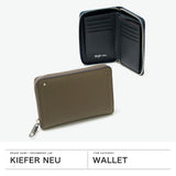 キーファーノイ 二つ折り財布 メンズ レディース ミドルウォレット Kiefer neu ブランド 大人 おしゃれ 上品 財布 ラウンドファスナー 本革 革 小銭入れ 札入れ カード Sottile ラウンドミドル財布 KFN8051S