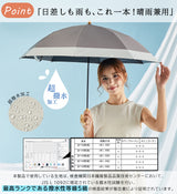 キザワ 折りたたみ傘 傘 レディース 軽量 晴雨兼用 折りたたみ 完全遮光 KIZAWA 遮光 無地 2WAY 長傘 遮光率100% UVカット率100% UPF50+ 撥水 8本骨 nino bicolor 2段式 折りたたみ日傘 25019-021