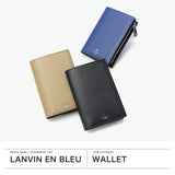 ランバン オン ブルー 財布 メンズ 二つ折り LANVIN en Bleu 二つ折り財布 ブランド カードがたくさん入る 本革 革 牛革 軽い 軽量 小銭入れ カード シンプル おしゃれ 大人 ミドルウォレット ワグラムII 504615