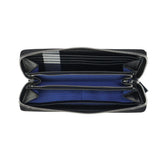 ランバン オン ブルー 長財布 メンズ LANVIN en Bleu 財布 ラウンドファスナー 大容量 本革 革 牛革 小銭入れ カード おしゃれ シンプル 大人 上品 ブランド レザー型押し ロングウォレット ワグラムII 504616