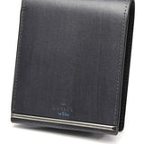 ランバン オン ブルー 二つ折り財布 メンズ LANVIN en Bleu 小銭入れあり ブランド レザー 本革 牛革 革 財布 折り財布 ウォレット おしゃれ 軽量 カード ガンメタル シンプル 大人 レノア 518612