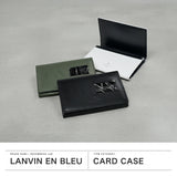 ランバン オン ブルー 名刺入れ メンズ 本革 LANVIN en Bleu ブランド 薄型 スリム レザー 牛革 カードケース かぶせ 大人 ビジネス 上品 おしゃれ シンプル 革小物 型押し ロゴ ディアブロ 名刺 519601