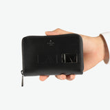 ランバン オン ブルー 二つ折り財布 メンズ 小さめ LANVIN en Bleu 財布 本革 レザー ブランド ラウンドファスナー 小銭入れあり ボックス型小銭入れ コンパクト シンプル  軽量 おしゃれ 上品 ロゴ ディアブロ 519604