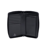 ランバン オン ブルー 二つ折り財布 メンズ 小さめ LANVIN en Bleu 財布 本革 レザー ブランド ラウンドファスナー 小銭入れあり ボックス型小銭入れ コンパクト シンプル  軽量 おしゃれ 上品 ロゴ ディアブロ 519604