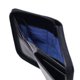 ランバン オン ブルー 二つ折り財布 メンズ 小さめ LANVIN en Bleu 財布 本革 レザー ブランド ラウンドファスナー 小銭入れあり ボックス型小銭入れ コンパクト シンプル  軽量 おしゃれ 上品 ロゴ ディアブロ 519604