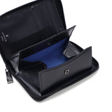 ランバン オン ブルー 二つ折り財布 メンズ 小さめ LANVIN en Bleu 財布 本革 レザー ブランド ラウンドファスナー 小銭入れあり ボックス型小銭入れ コンパクト シンプル  軽量 おしゃれ 上品 ロゴ ディアブロ 519604