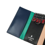 ランバン オン ブルー キーケース メンズ 本革 革 小銭入れ おしゃれ LANVIN en Bleu ブランド レザー 小銭入れ 小銭入れ付き コインケース 一体型 コンパクト キー 鍵 軽量 スタンパ 522601