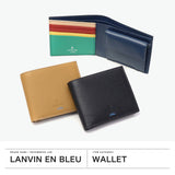 ランバン オン ブルー 二つ折り財布 メンズ LANVIN en Bleu 小銭入れあり ブランド レザー 本革 牛革 革 財布 折り財布 ウォレット おしゃれ 軽量 カード シンプル 大人 スタンパ 522603