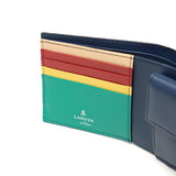 ランバン オン ブルー 二つ折り財布 メンズ LANVIN en Bleu 小銭入れあり ブランド レザー 本革 牛革 革 財布 折り財布 ウォレット おしゃれ 軽量 カード シンプル 大人 スタンパ 522603