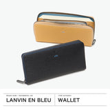 ランバン オン ブルー 長財布 メンズ ロングウォレット 小銭入れあり LANVIN en Bleu ブランド おしゃれ シンプル 大人 上品 ラウンドファスナー 財布 レザー 本革 牛革 札入れ 小銭入れ カード スタンパ 522605