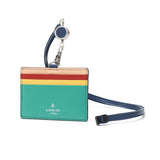 ランバン オン ブルー IDケース メンズ 本革 LANVIN en Bleu IDカードホルダー IDカードケース ブランド レザー 牛革 革 ネックストラップ リール付き おしゃれ 軽量 カード スタンパ 522606
