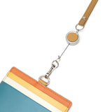 ランバン オン ブルー IDケース メンズ 本革 LANVIN en Bleu IDカードホルダー IDカードケース ブランド レザー 牛革 革 ネックストラップ リール付き おしゃれ 軽量 カード スタンパ 522606