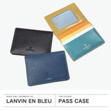 ランバン オン ブルー パスケース メンズ LANVIN en Bleu 本革 二つ折り ブランド レザー 牛革 革 定期入れ IDカードケース IDケース おしゃれ 軽量 スリム 薄い カジュアル ビジネス スタンパ 522607