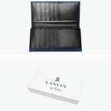 ランバン オン ブルー 長財布 メンズ ブランド 薄い LANVIN en Bleu 財布 かぶせ フラップ 小銭入れあり シンプル 本革 牛革 革 レザー ブラック 黒 グレー 白 青 おしゃれ 上品 ビジネス ゼブダ 529616