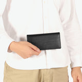 ランバン オン ブルー 長財布 メンズ ブランド 薄い LANVIN en Bleu 財布 かぶせ フラップ 小銭入れあり シンプル 本革 牛革 革 レザー ブラック 黒 グレー 白 青 おしゃれ 上品 ビジネス ゼブダ 529616