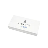 ランバン オン ブルー 長財布 メンズ ブランド 薄い LANVIN en Bleu 財布 かぶせ フラップ 小銭入れあり シンプル 本革 牛革 革 レザー ブラック 黒 グレー 白 青 おしゃれ 上品 ビジネス ゼブダ 529616