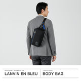 ランバン オン ブルー ボディバッグ メンズ ブランド 縦型 軽量 おしゃれ LANVIN en Bleu ワンショルダーバッグ 斜めがけ ショルダー ナイロン カジュアル きれいめ シンプル 大人 上品 撥水 A5 リール 530911
