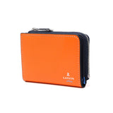 Lanvin on Blue Pass Case for Men Bifold Coin Purse Lanvin en Bleu Brand Brand Leather Leather Leather Light Lightweight Light Compact Case Case Case Case Key Card Mudah Dewasa Separa 555612