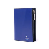 Lanvin di dompet biru lelaki lanvin en bleu dua kali ganda jenama kulit tulen kulit asli dompet kulit dompet mudah logo duit syiling bergaya duit syiling dompet pertengahan 555614