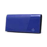 Lanvin on Blue Long Wallet Men's LANVIN en Bleu Genuine Leather Leather Thin Thin Wallet Brand Large Capacity Cover Flap Adult Simple Elegant Long Wallet Card Storage Coin Purse Partial 555615