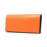 Lanvin on Blue Long Wallet Men's LANVIN en Bleu Genuine Leather Leather Thin Thin Wallet Brand Large Capacity Cover Flap Adult Simple Elegant Long Wallet Card Storage Coin Purse Partial 555615
