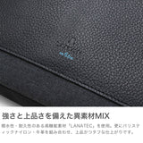 ランバン オン ブルー ショルダーバッグ メンズ ブランド LANVIN en Bleu 斜めがけ かっこいい 大人 軽量 小さめ 本革 革 バッグ ポリエステル ナイロン 斜めがけバッグ A5 撥水 日本製 男性 ラナ 557102