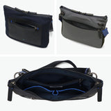 ランバン オン ブルー ショルダーバッグ メンズ ブランド LANVIN en Bleu 斜めがけ かっこいい 大人 軽量 小さめ 本革 革 バッグ ポリエステル ナイロン 斜めがけバッグ A5 撥水 日本製 男性 ラナ 557102