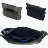 ランバン オン ブルー ショルダーバッグ メンズ ブランド LANVIN en Bleu 斜めがけ かっこいい 大人 軽量 本革 革 バッグ ポリエステル ナイロン 斜めがけバッグ A4 撥水 おしゃれ 日本製 男性 ラナ 557103