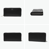 ランバン オン ブルー 財布 長財布 メンズ ブランド LANVIN en Bleu おしゃれ 大人 上品 レザー 牛革 本革 ラウンドファスナー 高級感 シンプル ロゴ 無地 ビジネス ポワール ラウンドファスナー長札 537607